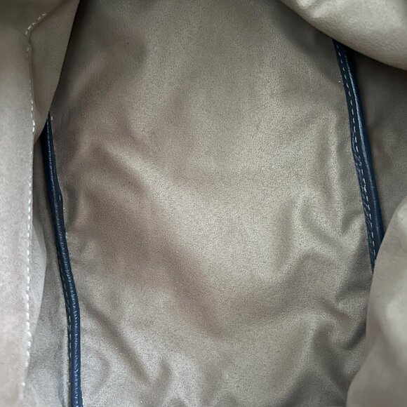 Beautiful LANCEL "French Flair” leather Tote bag, navy blue colour - Picture 10 of 16